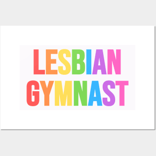 LESBIAN GYMNAST (Pastel Rainbow) Posters and Art